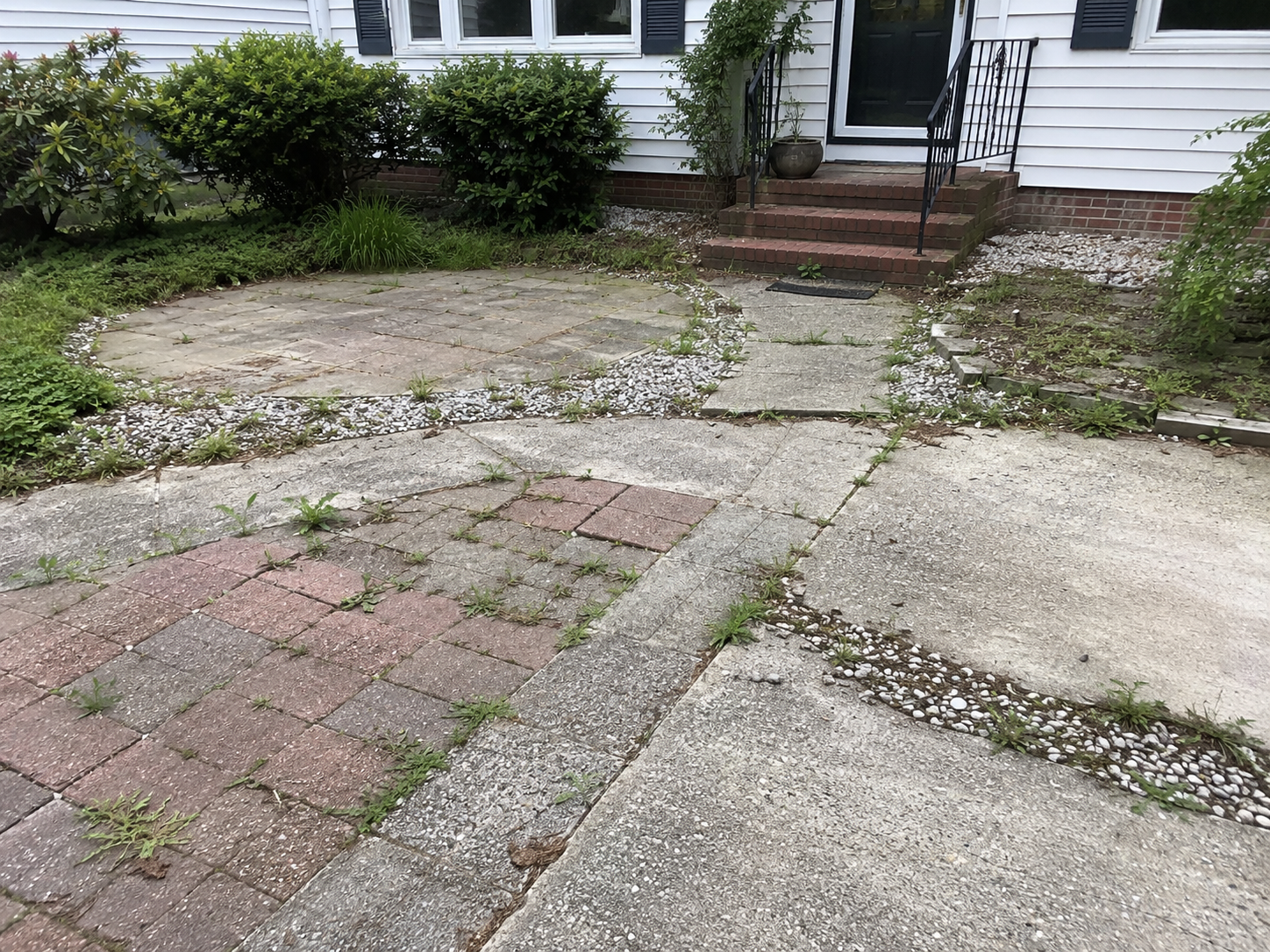Area before hardscape work